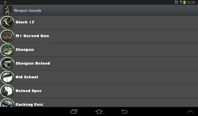 Weapon Sounds Gunshots android App screenshot 12