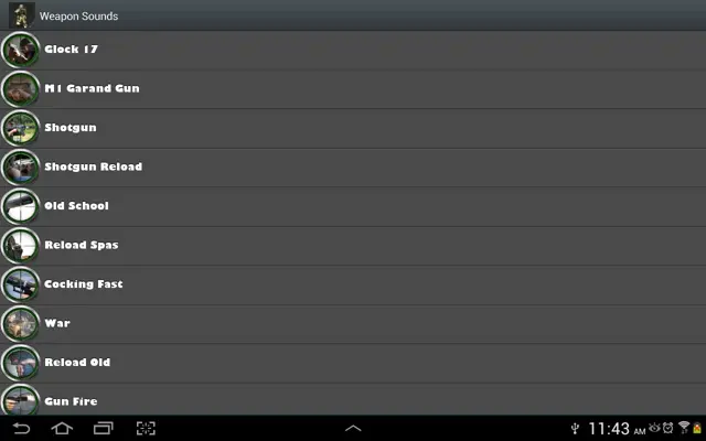 Weapon Sounds Gunshots android App screenshot 20